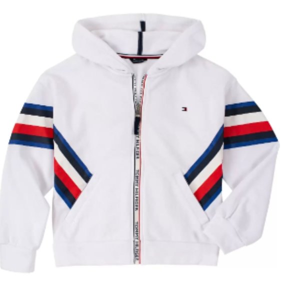 Tommy Hilfiger Toddler Girls Chevron Hoodie - Picture 7 of 7